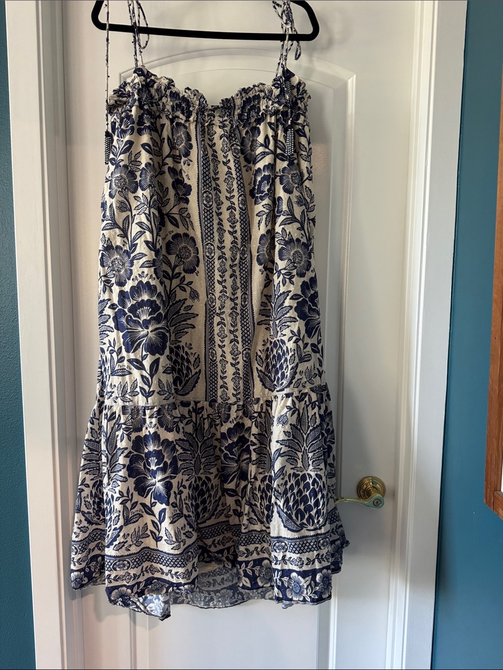 Farm Rio Pineapple Garden Shoulder Tie Midi Dress XL - Picture 7 of 9